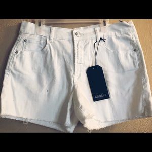 White kensie cotton shorts
